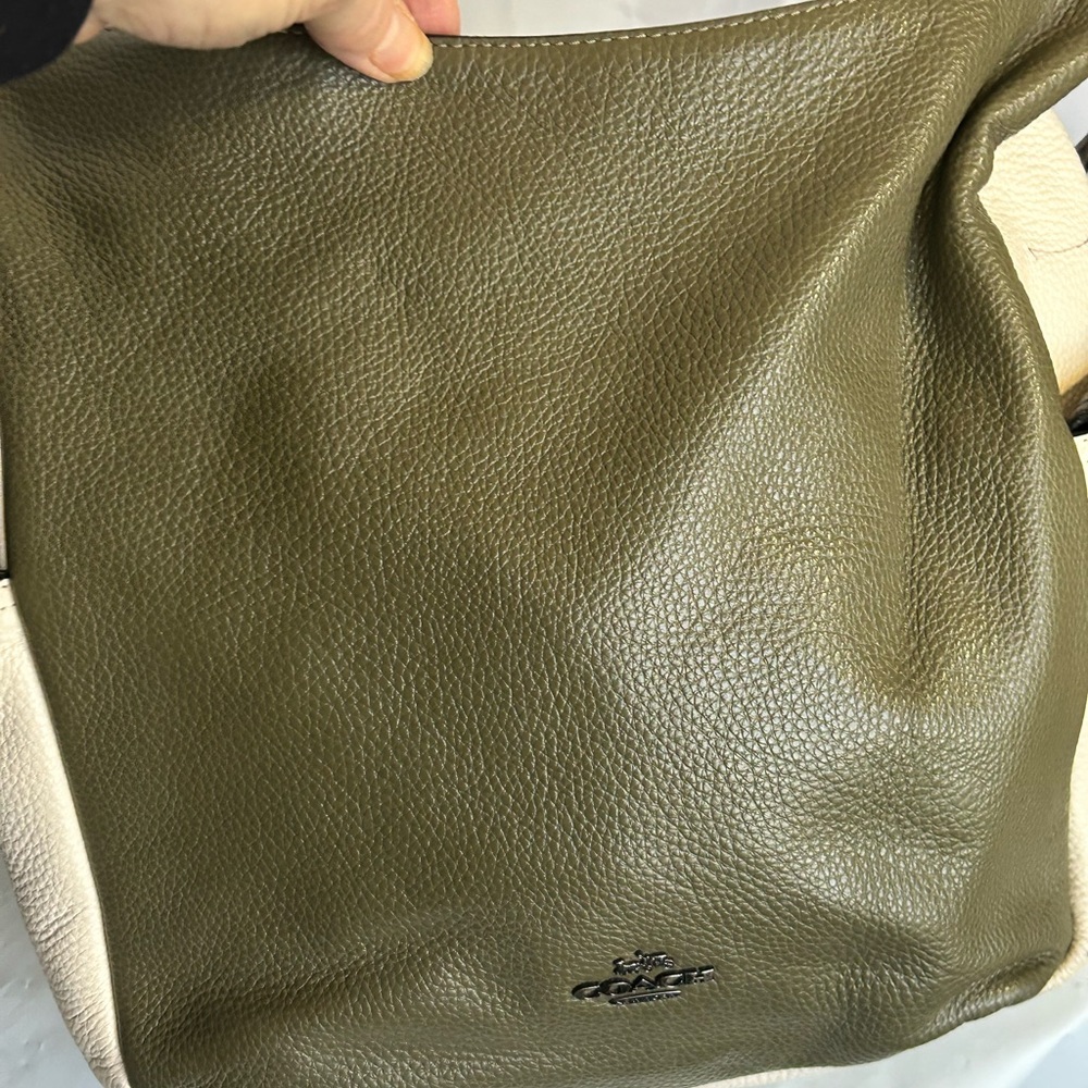 Coach Penny Crossbody Shoulder Bag Purse Colorblock Green, Black A2122-6154 - Picture 3 of 16